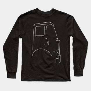 Vintage Atkinson lorry side view white outline graphic Long Sleeve T-Shirt